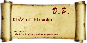 Diósi Piroska névjegykártya