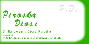 piroska diosi business card