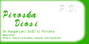 piroska diosi business card